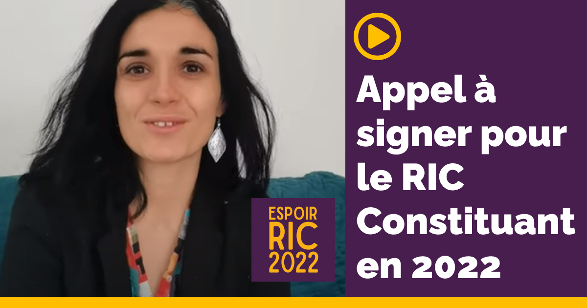 Appel a signer pour le RIC Constituant en 2022