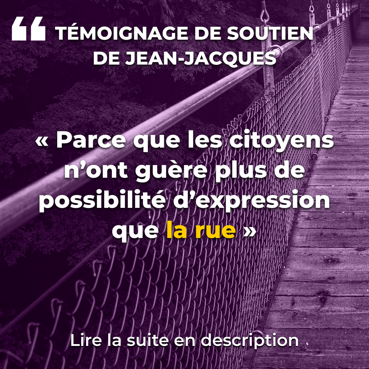 « Parce qu’il faut donner du pouvoir au peuple d’une façon progressive et intelligente »