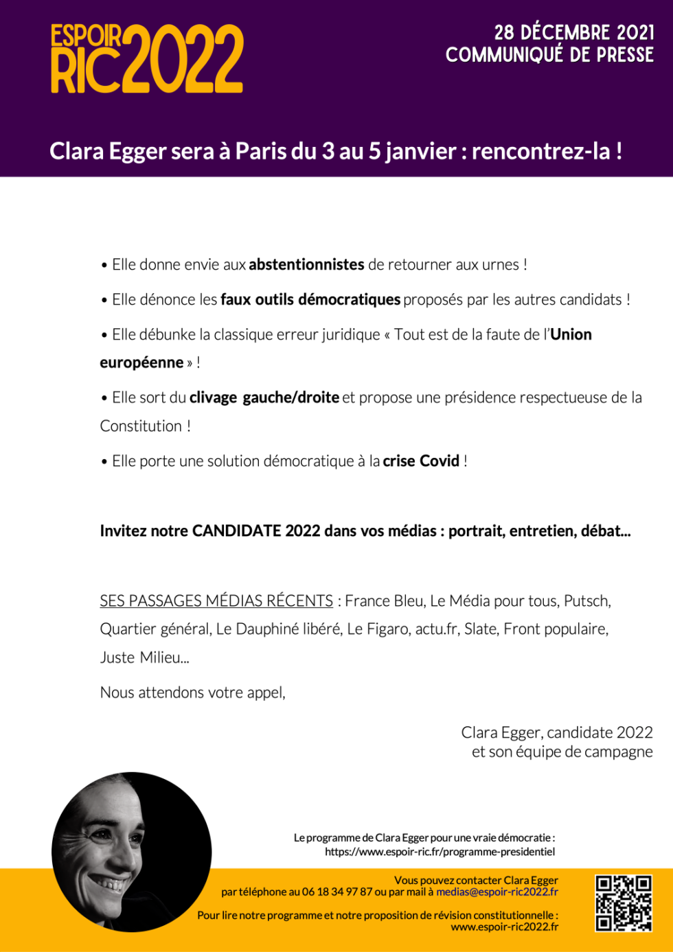 Espace Presse Espoir RIC