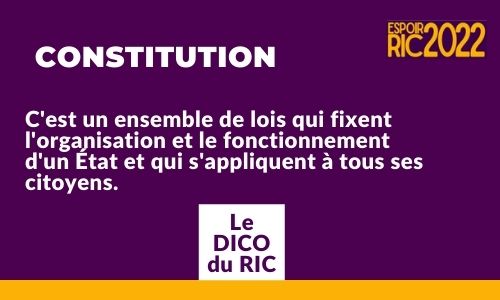 [Dico] Constitution : notre définition