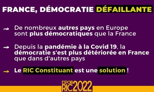 Info France democratie defaillante espoir ric