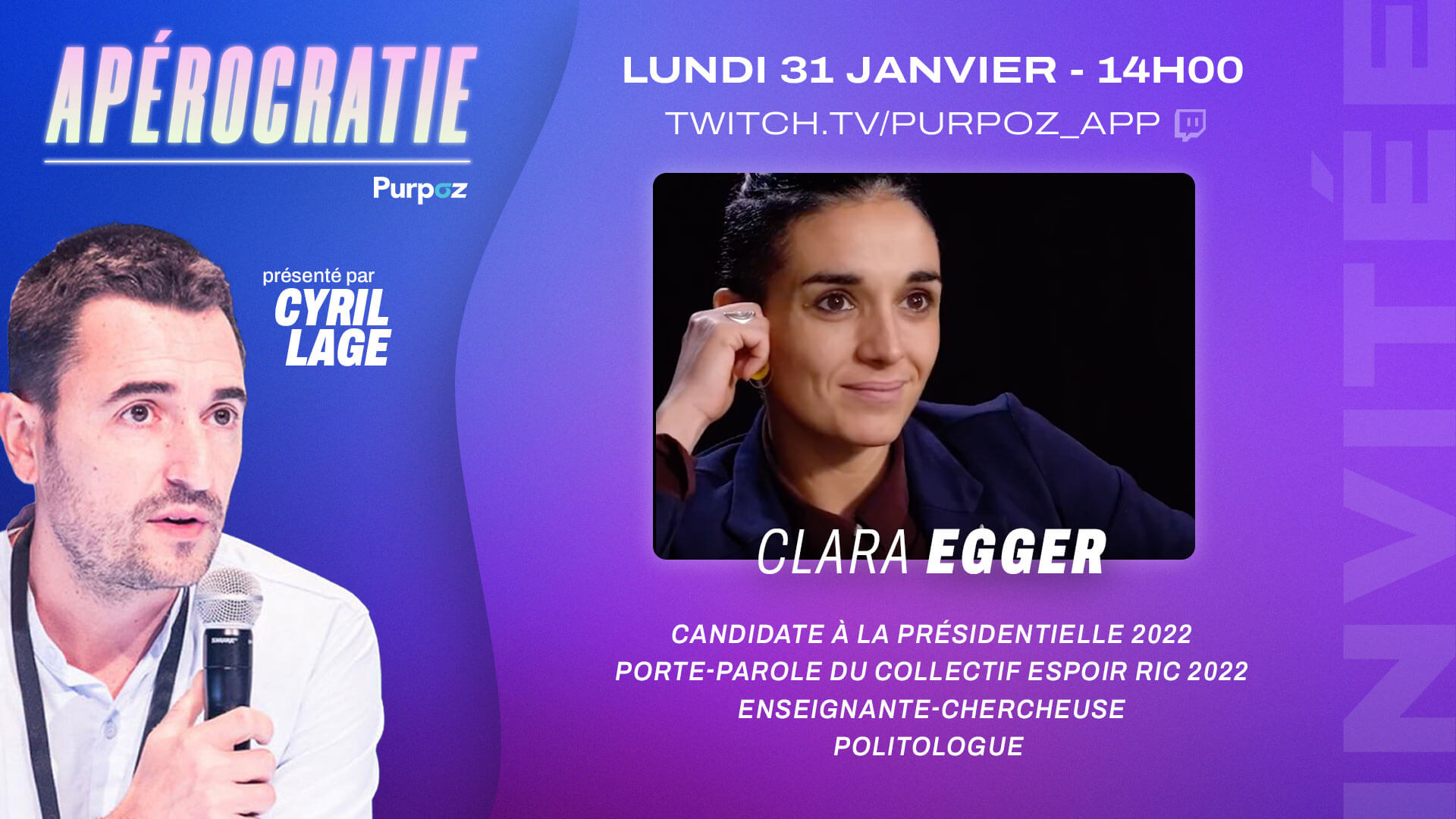 Clara Egger invitée chez Cyril Lage (Purpoz)