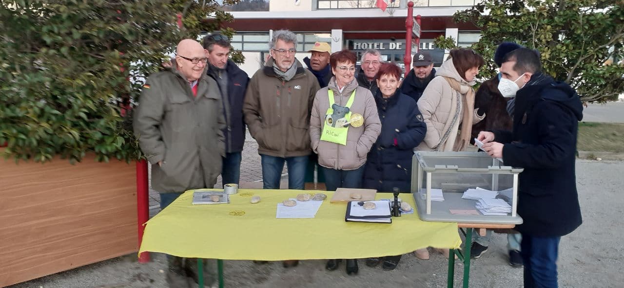 Depouillement des resultats devant huissier