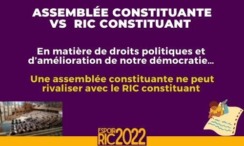 Iconographie de synthèse de notre article comparant assemblée constituante et RIC constituant