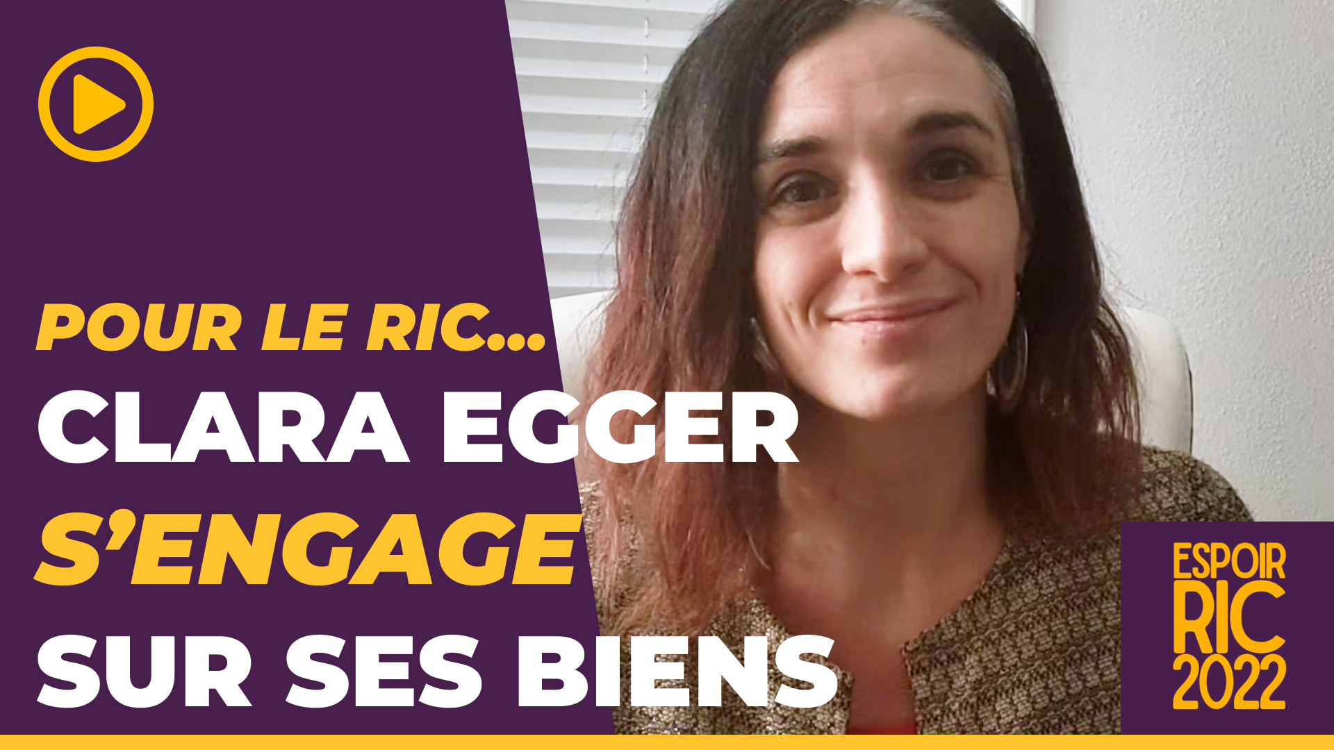 Clara Egger s’engage sur ses biens à respecter son programme