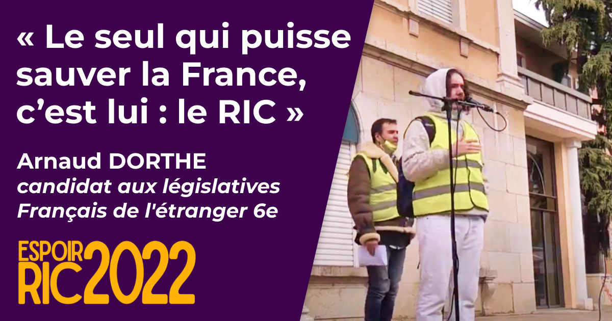 Arnaud DORTHE candidat aux legislatives Francais de l etranger 6e
