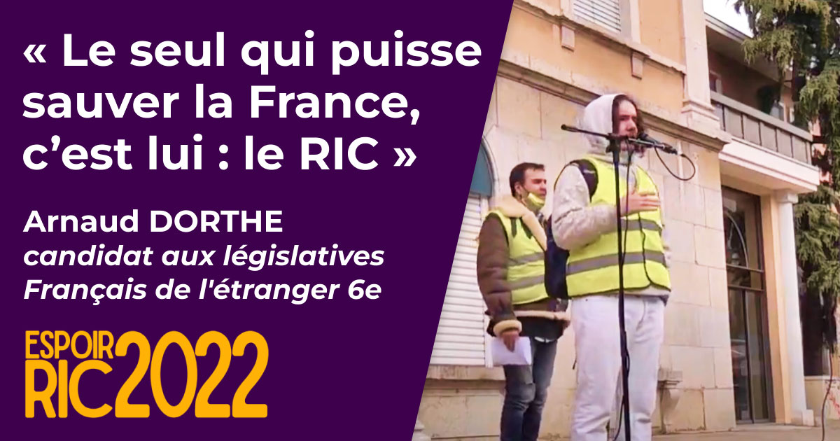 Arnaud DORTHE candidat aux législatives en Suisse et au Liechtenstein