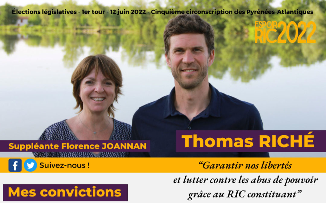 Thomas Riché candidat aux legislatives Pyrénées Atlantiques 5e