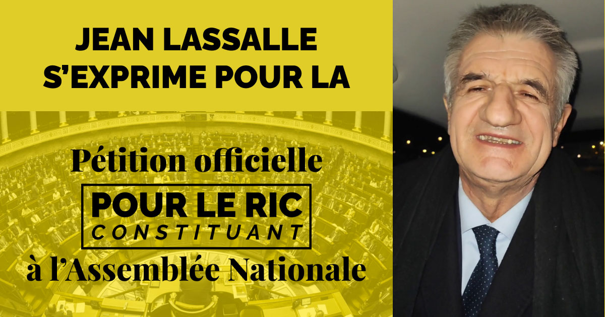 Jean Lassalle pour le RIC et la pétition à l’Assemblée nationale en 2023