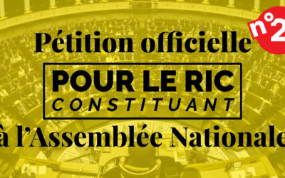 Lancement d’une seconde pétition officielle pour le RIC constituant le 1er mai