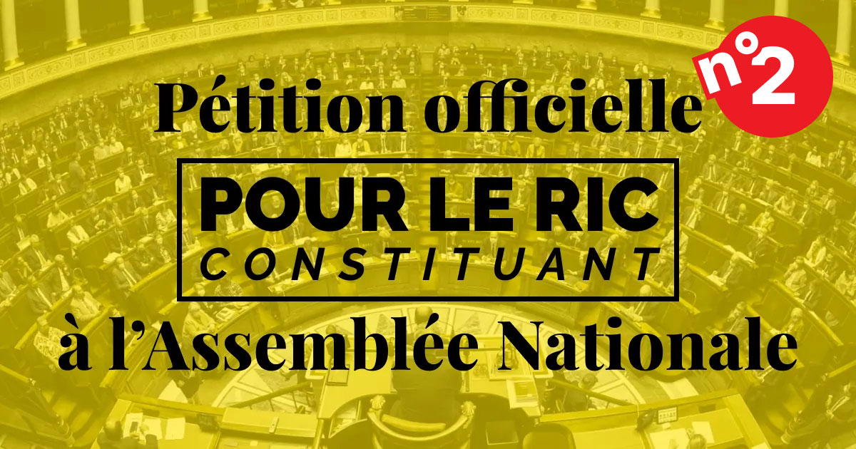 Lancement d’une seconde pétition officielle pour le RIC constituant le 1er mai
