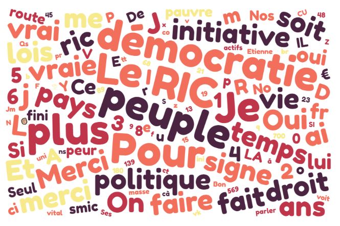 nuage de mots commentaires a la petition