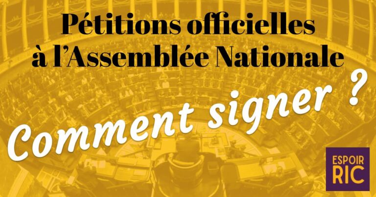 Guide pour signer les Pétitions sur le site de l'Assemblée nationale WP